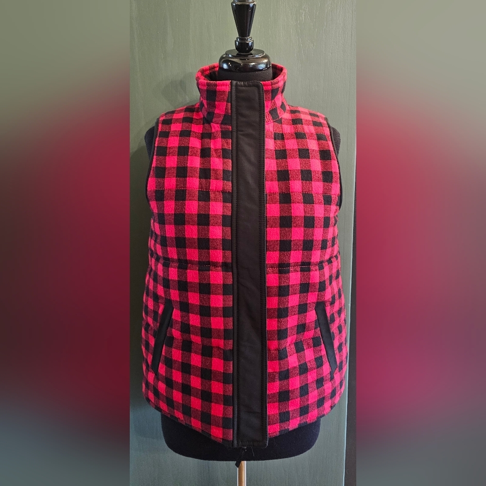 Madewell Plaid Sherpa Vest